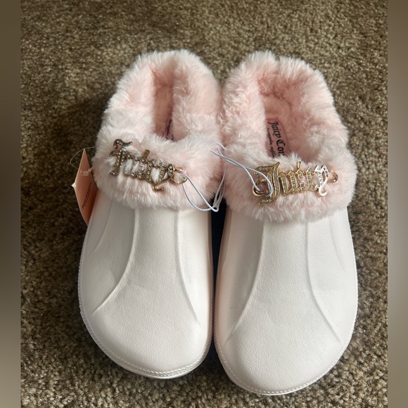 Juicy Couture Faux Fur Clogs Cora Q-Blush Pink Slide-On Mules Womens 9​ - Picture 2 of 8